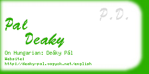 pal deaky business card